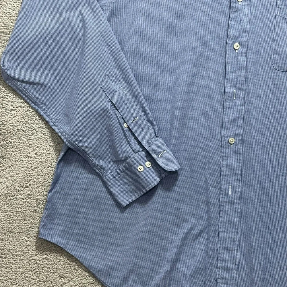 Ralph Lauren Shirt Mens 18 Blue Check Andrew‎ Button Up Long Sleeve Casual
